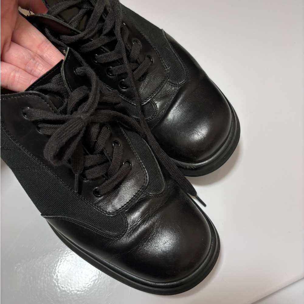 Salvatore Ferragamo Black Leather Oxfords